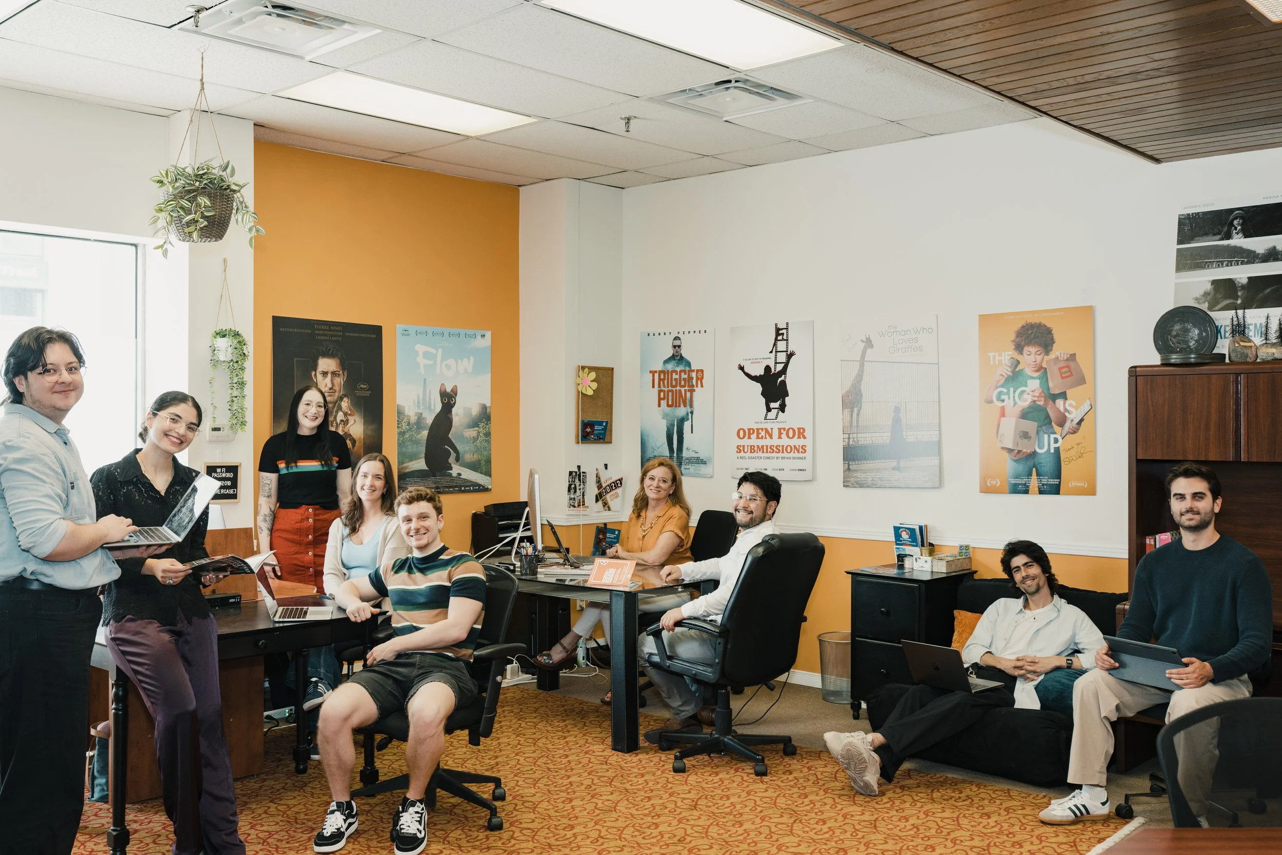 several people in an office