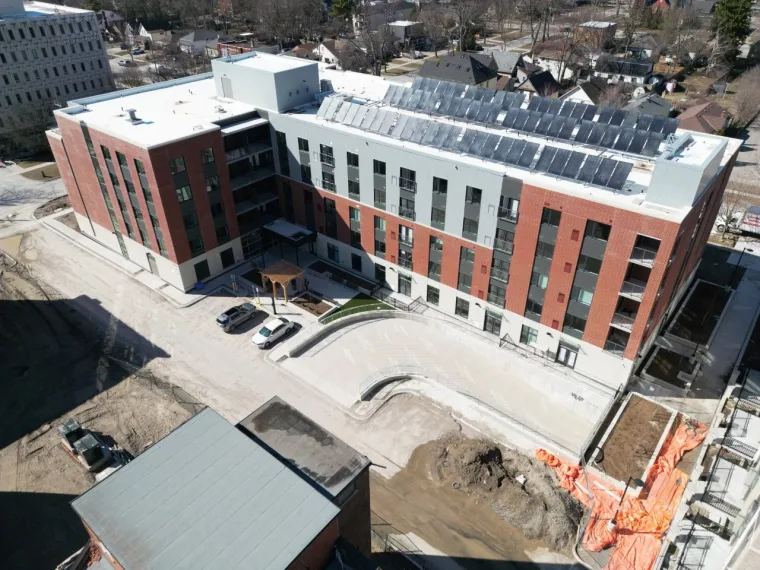 Apartment building at Village SoHo in London Ontario