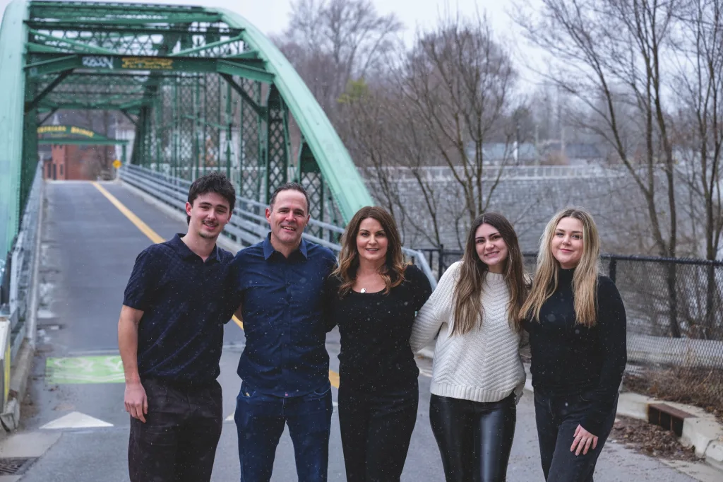 The Manders Family. Left to right: Ben, Paul, Suzanne, Holly, Claire