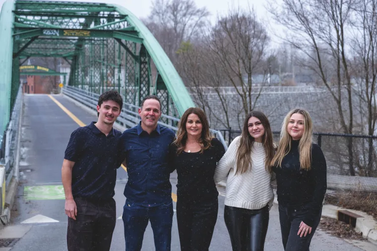 The Manders Family. Left to right: Ben, Paul, Suzanne, Holly, Claire